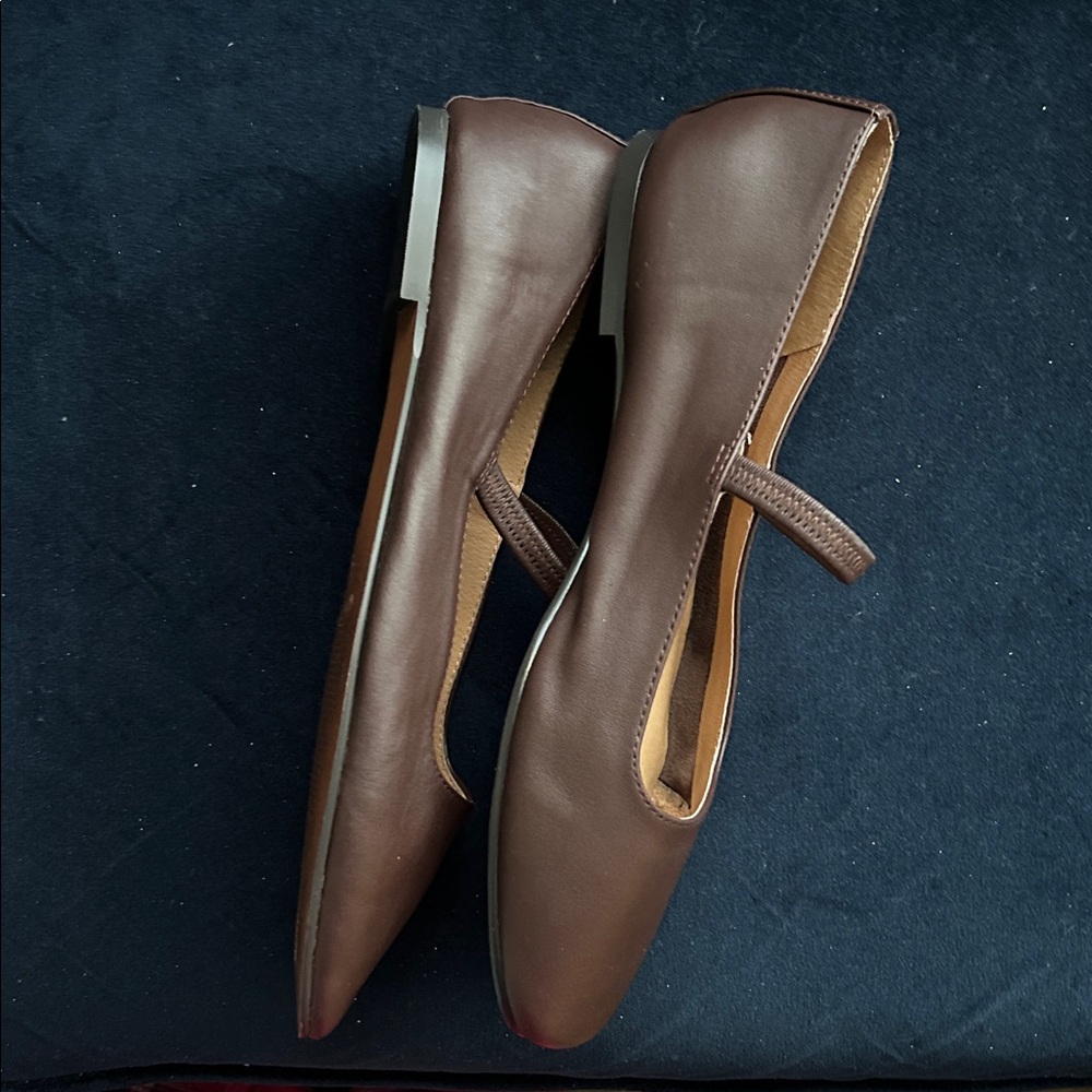 Like New Madewell Greta Mary Jane Flats Brown Size US8.5 - Picture 2 of 10